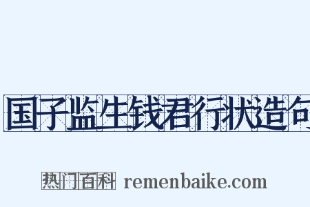 国子监生钱君行状造句是什么意思的图片